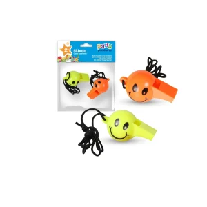 Set 2 Silbatos Cara Sonriente