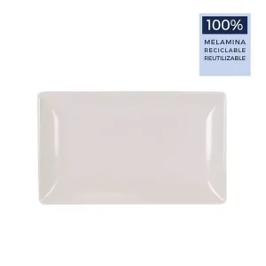 Bandeja 30x20x2.5cm Ivory Melamina Brillo La Med