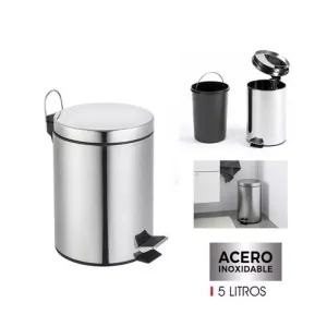 Cubo Basura Metal C/Pedal 5L