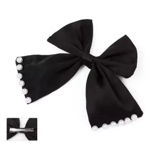 Pinza de Lazo Negro Perlas 10cm