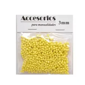 Cuentas Cristal Amarillo 3MM 30G