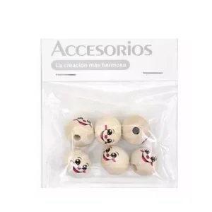 Cuentas De Madera Carita 20MM