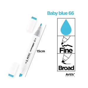 Rotulador Doble Punta Bocetos 66 Baby Blue