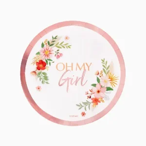 Platos Llano Oh My Girl Rosa 23cm