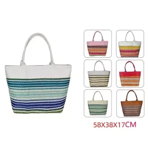 Bolso Hombro Playa Rayas Horizontal