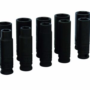 Juego de dados largos de impacto métricos cuadro de 3/8″, 6 puntas, 11 piezas Urrea 72212