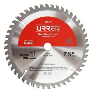 Disco para sierra circular para corte multi-material 48 dientes, 7-1/4″ Urrea DSA748