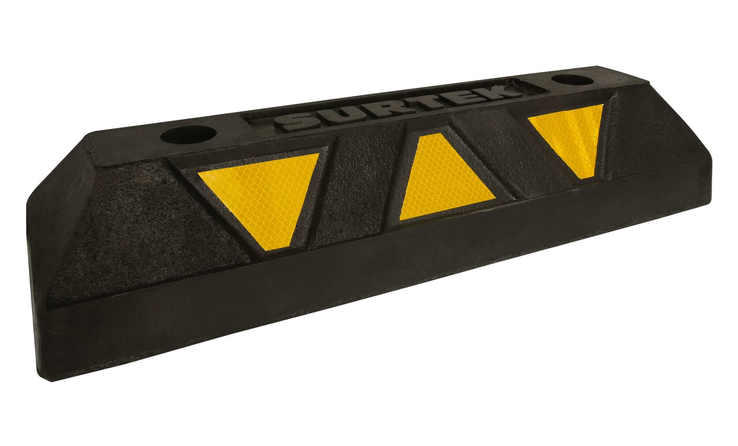 Tope de estacionamiento con triángulos reflejantes de 54 x 16 x 11 cm Surtek 137459
